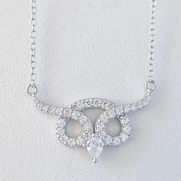 Silver Owl Necklace - 925 Sterling Silver, 2019 Charmed Aroma Owl Collection - Picture 4 of 4